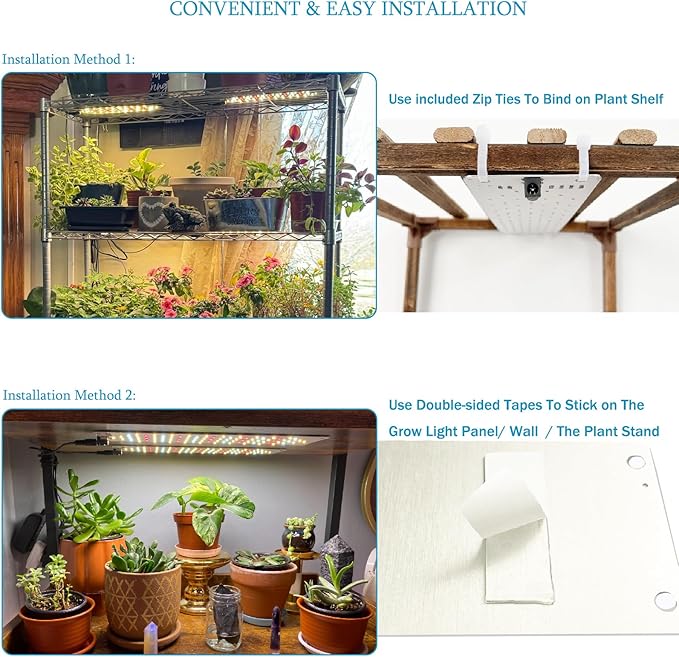 Grow Light,40W Grow Lights for Indoor Plants Full Spectrum,316 LEDs Grow Lights for Indoor Plants with 3/9/12H Timer, 10 Types of Brightness (4pcs)