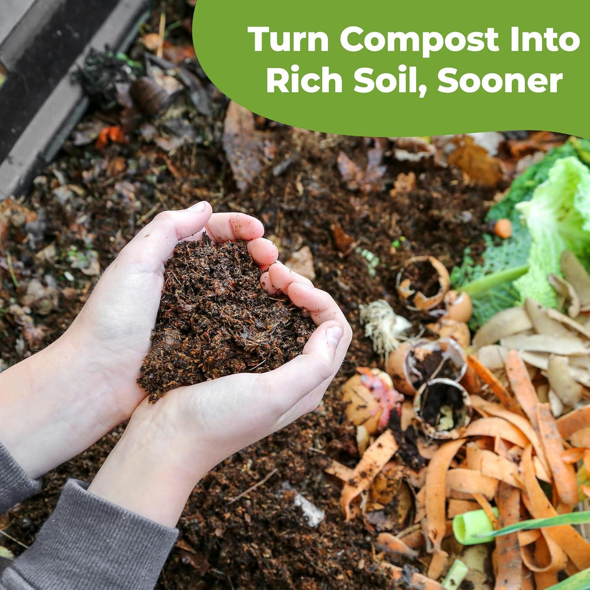 Compost Activator by Perfect Plants | Boosts Microorganisms & Adds Organic Fertilizer | for Use in Composter Tumblers, Machine Bins, or Turners | Fermented Bran with Microbial Inoculant (32 oz)