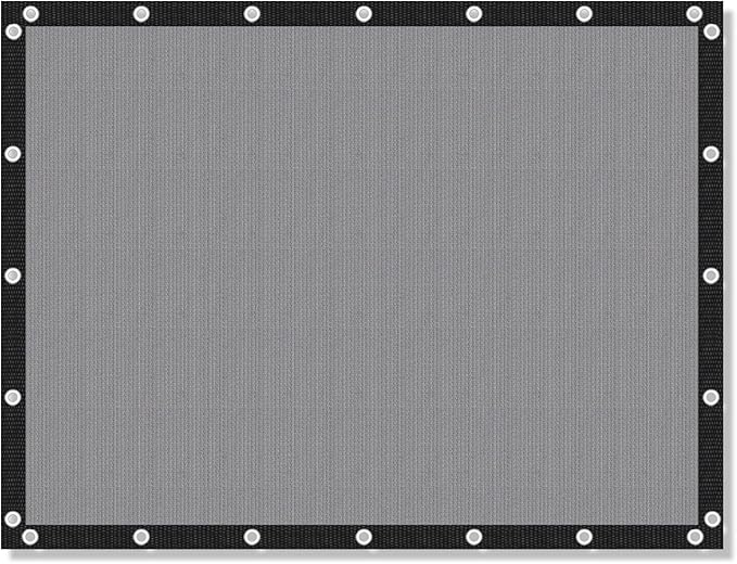 VICLLAX Shade Fabric Sun Shade Cloth with Every 2 FT Grommets for Patio Garden Pergola Cover Canopy 9x24 FT, Light Grey