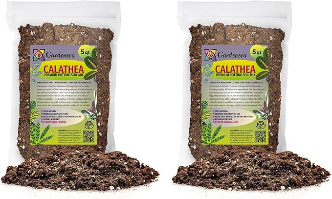 Calathea Plant Potting Soil - All-Natural Blend for Thriving Calathea Plants - Boosts Root Health and Distinctive Foliage - 10 Quart