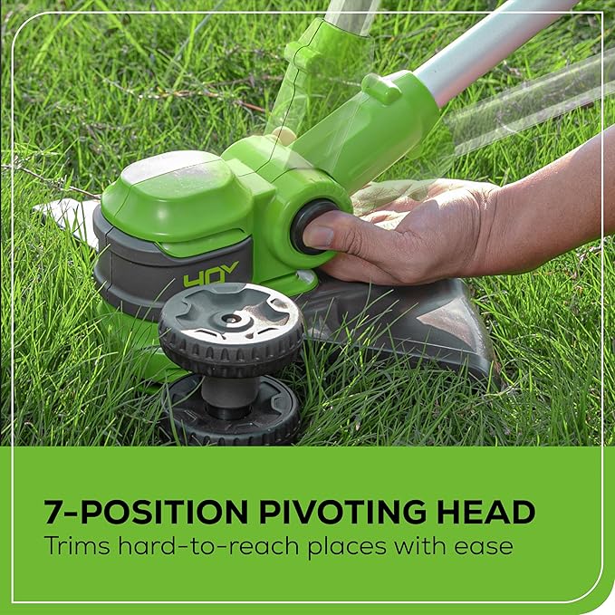 Greenworks 40V 13-Inch Cordless String Trimmer / Edger (Gen 2), Battery and Charger Not Included