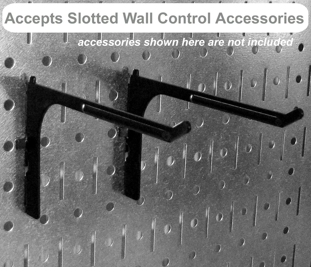 Wall Control Pegboard Organizer 4 ft. Metal Pegboard Standard Tool Storage Kit with Blue Toolboard and Black Accessories