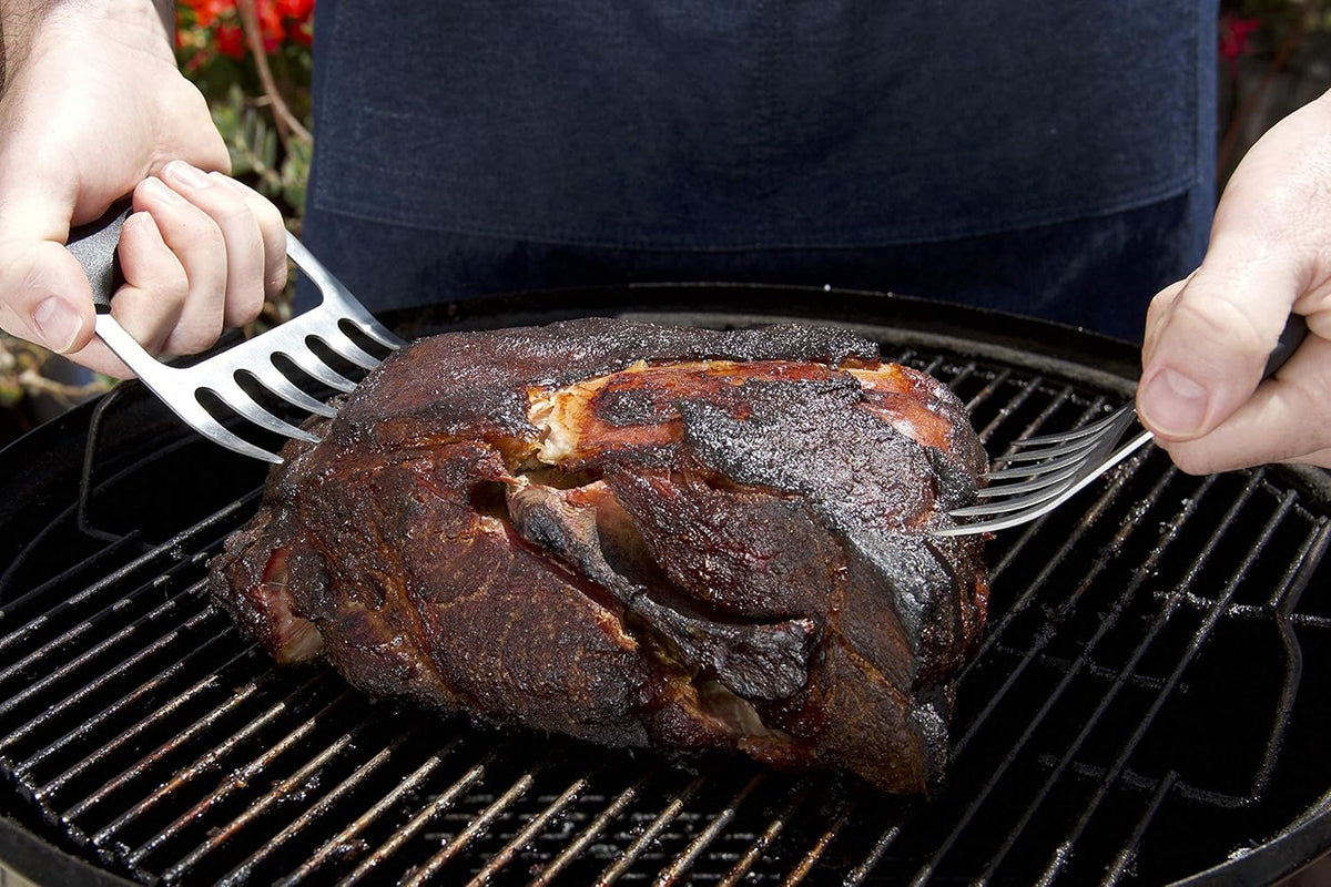 Meat Claws - Stainless Steel Smoker Accessories - Ultra-Sharp Meat Shredder will Easily Tear up Pulled Pork, Chicken, and Brisket - with Heat Resistant Handles