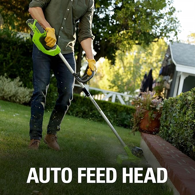 Greenworks 40V 12-Inch Cordless String Trimmer, Battery and Charger Not Included, BST4000