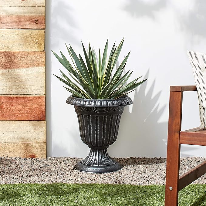 Classic Traditional Plastic Urn Planter Indoor/Outdoor