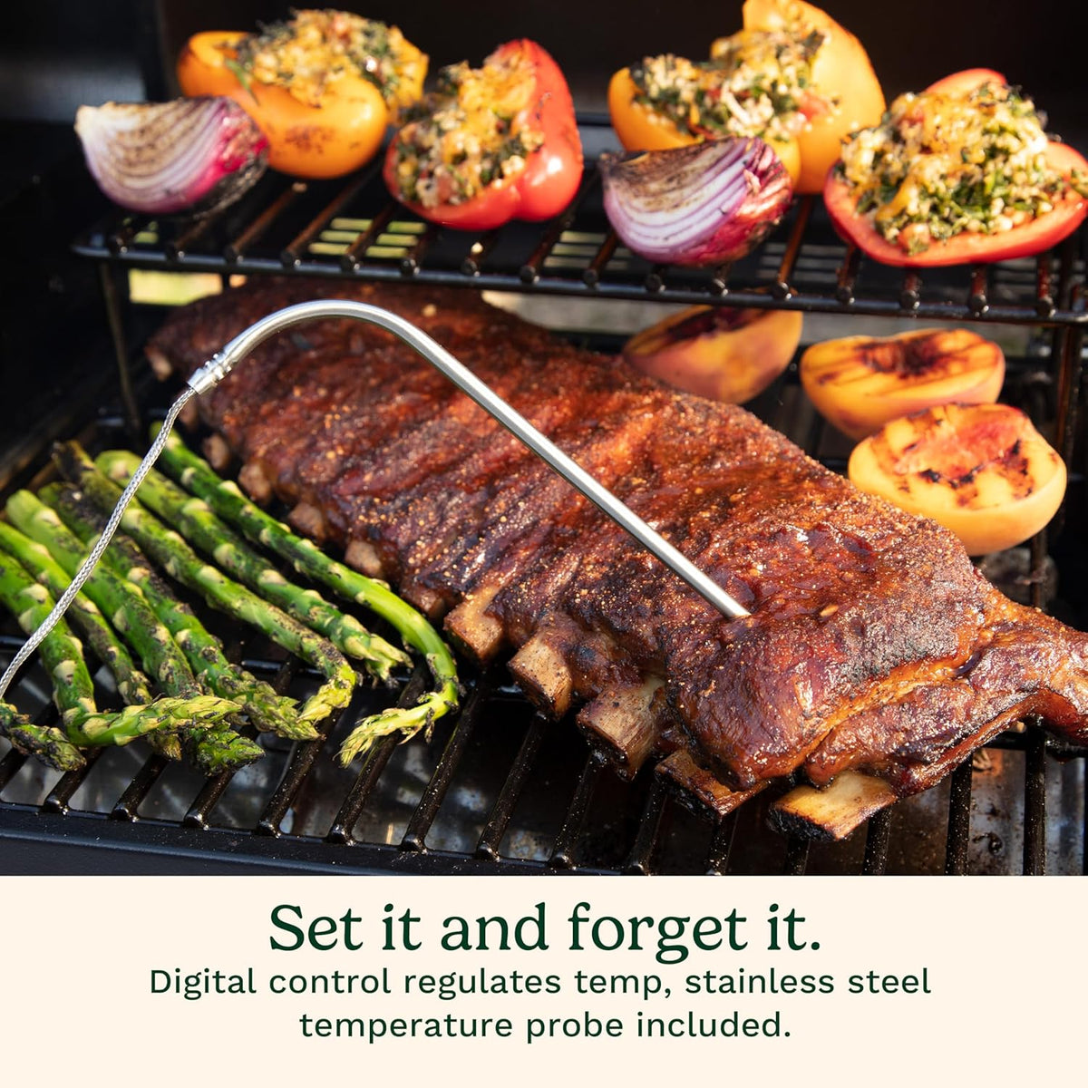 Cuisinart 8-in-1 Portable Wood Pellet Grill and Smoker, Compact for RV, Tailgates, Camping, and Backyard Cooking, Smoky Flavor, Versatile Meat Smoker