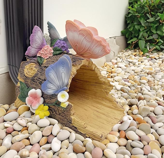 Butterfly Statues Garden Decoration Gutter Downspout Extension Statues,Resin Statue Outdoor Decor,Animal Downspout Diverter,Decorative Gutter Extension,3"×3" Downspout Extender Diverter Splash Block