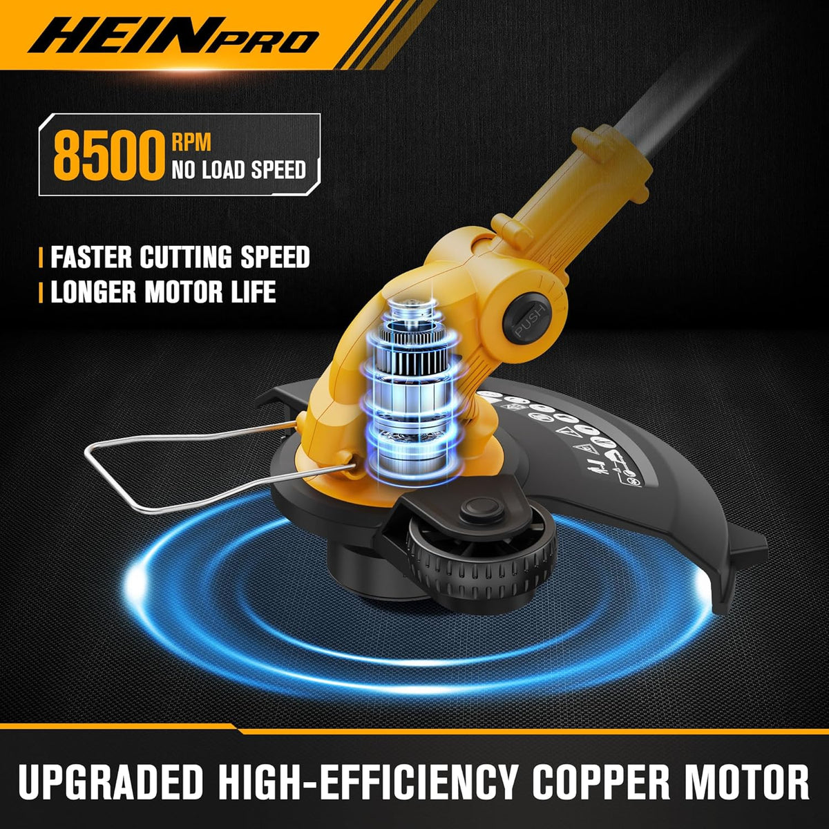 Cordless String Trimmer Compatible with Dewalt 20V Battery, 12-Inch Weed Wacker Cordless Auto Line Feed,Electric Weed Eater Battery Powered Grass Trimmer w/2 Line Spools(Tool Only)