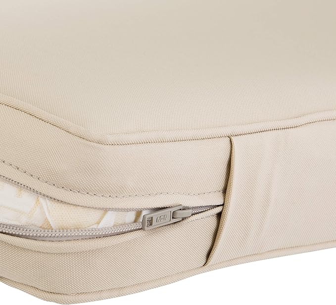 Classic Accessories Montlake Water-Resistant 23 x 22 x 4 Inch Patio Lounge Back Cushion, Antique Beige, Outdoor Loveseat Cushions