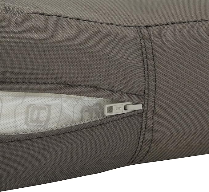 Classic Accessories Ravenna Water-Resistant Patio Lounge Chair/Loveseat Cushion, 25 x 27 x 5 Inch, Dark Taupe