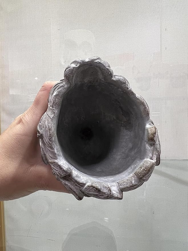 Abbott Collection Aphrodite Head Planter – Large Indoor and Outdoor Planter Pots - Whimsical Woman Statue Head Planter for Flowers and Succulents (10 inch, Grey/Gold)