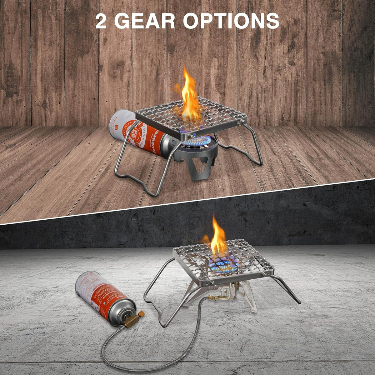 REDCAMP 6" Small Folding Campfire Grill, 304 Stainless Steel Firepit Grill Grate, Heavy Duty Portable Camping Grill with Carrying Bag for Outdoor Cooking Backpacking Hiking Picnics BBQ