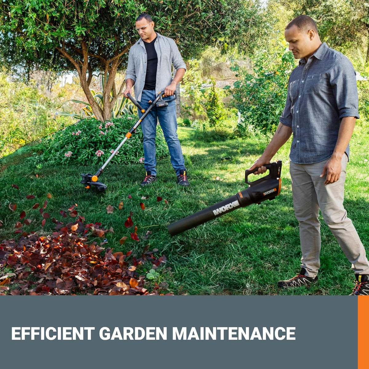 Worx 20V GT Revolution 12" Cordless String Trimmer & Turbine Leaf Blower Power Share Combo Kit - WG930.2 (Batteries & Charger Included)