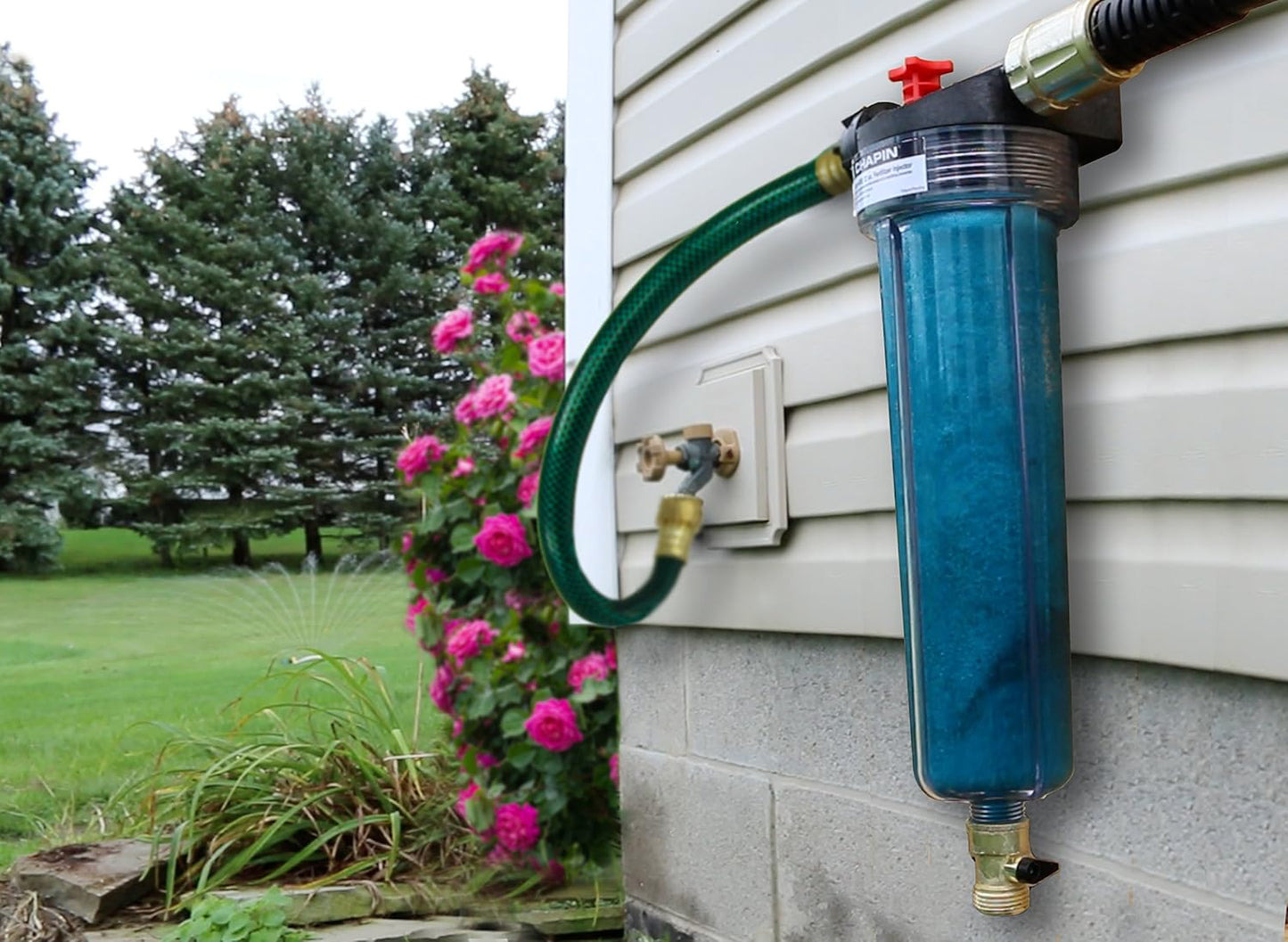 Chapin 4702 HydroFeed 32-Ounce in-Line Auto-Mix Fertilizer Injector System, 32-Ounce, Drip Irrigation System (1 Feeder/Package)