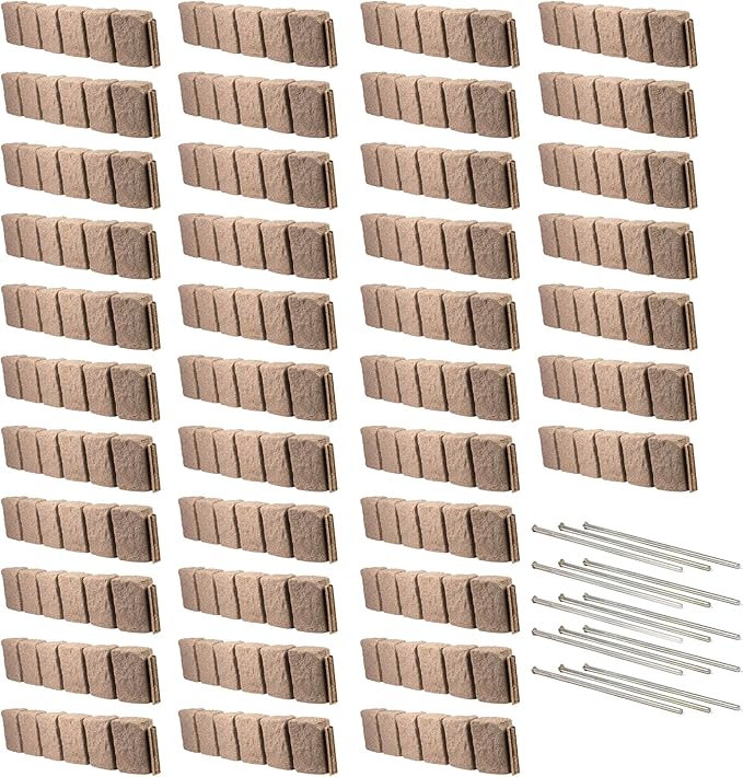 Beuta Landscape Edging | Garden Edging Border | Faux Stone Block XL for Lawn Edging, Flower Beds & Yard Edging – 40 Pack | Each Section Has 6 Blocks 48" L x 4" W x 9.5" H | 120 Spikes | Sandstone