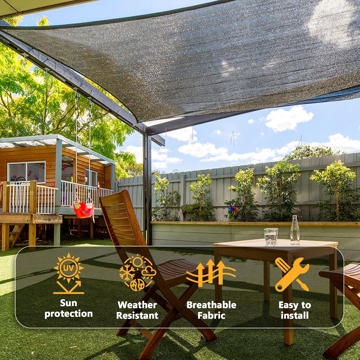 VICLLAX 30% Shade Cloth, 8x23FT Durable Black Mesh Trap with Every 3 FT Grommet, Sun Shade Fabric Netting for for Plants Cover, Greenhouse, Chicken Coop, Barn Kennel, Garden Patio