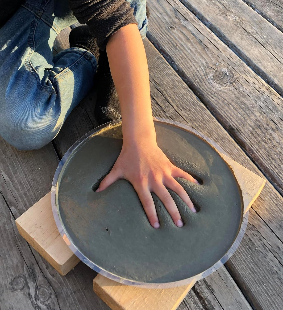 DIY Stepping Stone Kit, Handprint Stepping Stone, Mother's Day Gift, Footprint Stepping Stone (10 Inch)