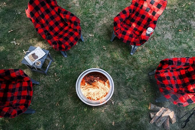 CITYBONFIRES The Chair Blanket™ Reversible Waterproof with Sherpa Lining – Portable Outdoor Cover for Camping, Sports & Patio – Folds into Carry Pouch with Strap - Buffalo Plaid