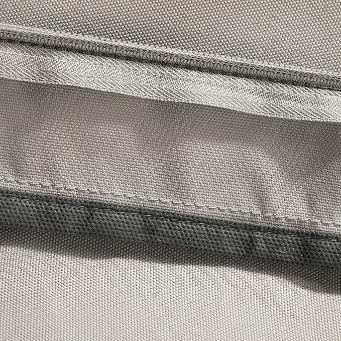 Classic Accessories Ravenna Water-Resistant 23 x 23 x 5 Inch Square Patio Seat Cushion Slip Cover & Foam, Mushroom, Lounge Chair Cushion