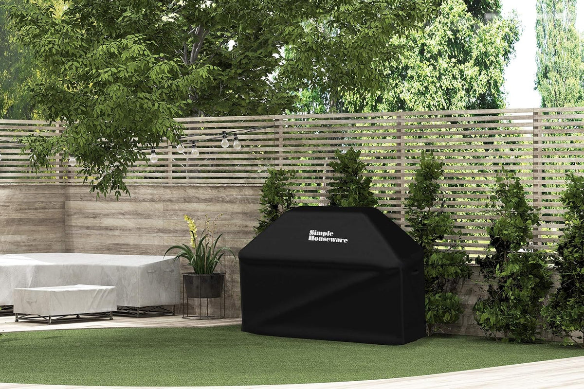Simple Houseware 72 in. Waterproof Heavy Duty Gas BBQ Grill Cover, Weather-Resistant Polyester