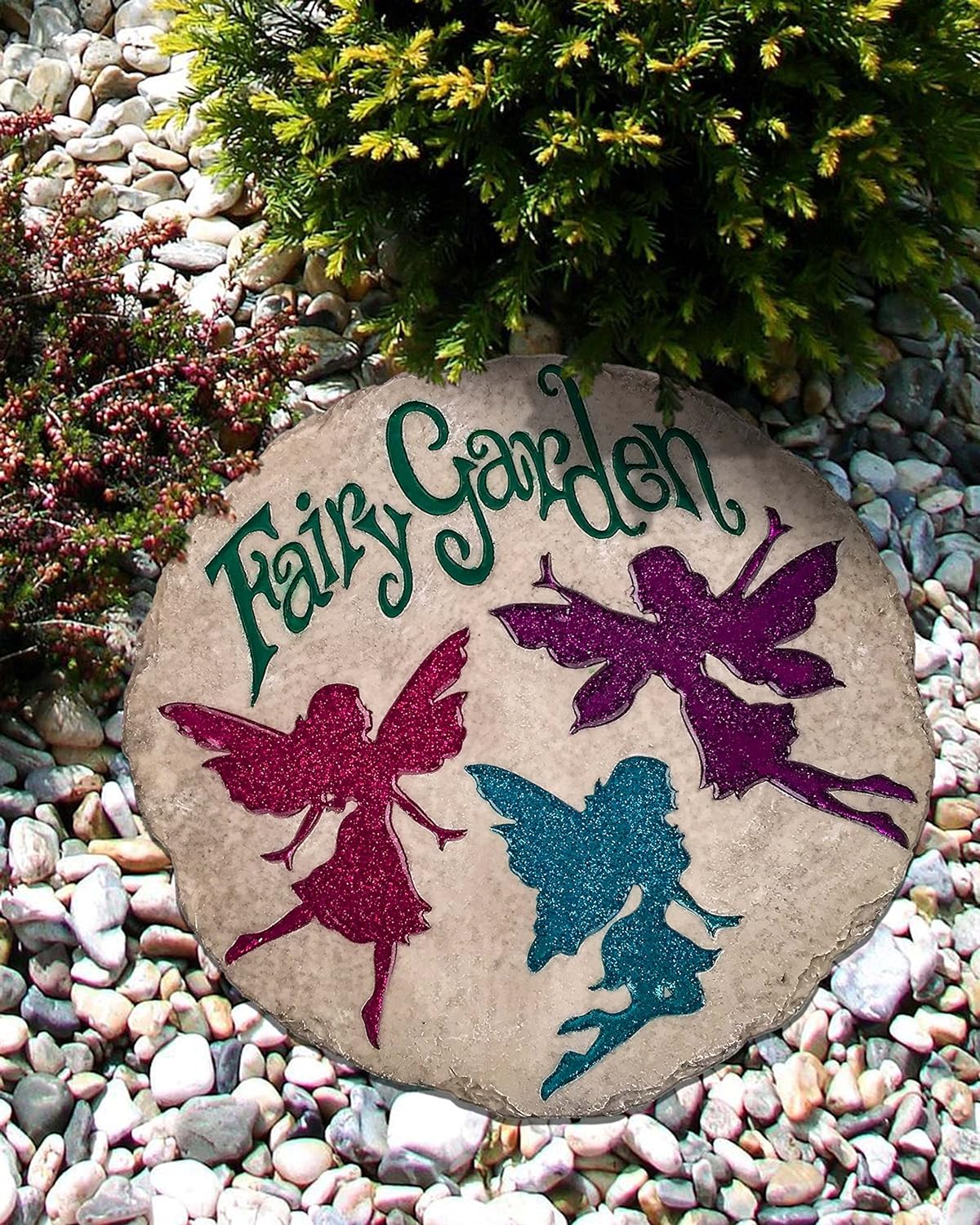 Spoontiques - Garden Décor - Dog Crossing Stepping Stone - Decorative Stone for Garden