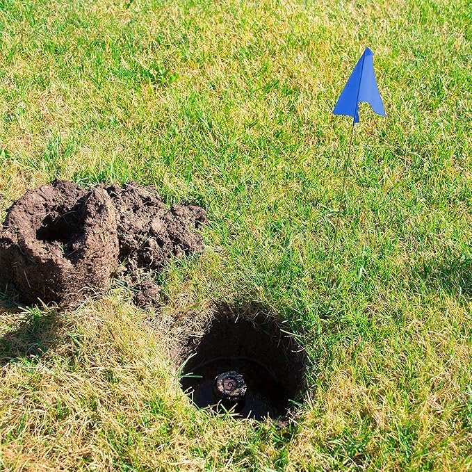 Blue Marking Flags 1000 Pack - 4x5x15 Inch Blue Flags for Yard - Markers For Lawn, Irrigation, Landscaping, Survey & Sprinkler Head Marking